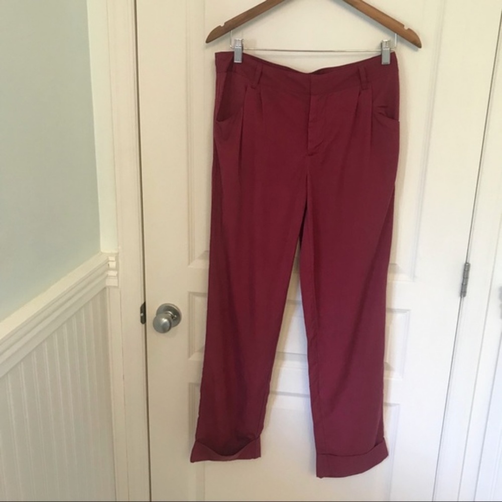 NWT House of Harlow 1960 Maroon lightweight Pants